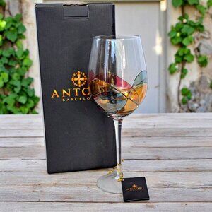 Antoni Barcelona Large Wine Glass 29Oz Sagrada Originals Mouth Blown 10.5” New